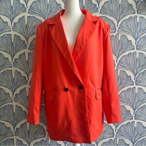 Women's Double-Breasted Orange Blazer